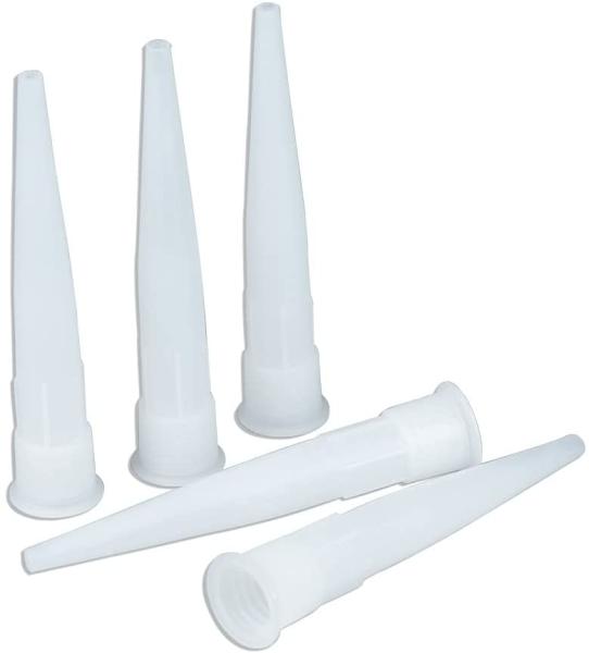 5PCS Plastic Caulking Gun extender Caulk Nozzle Tip Tool COX Type 1/4 Tip White Plastic Nozzle