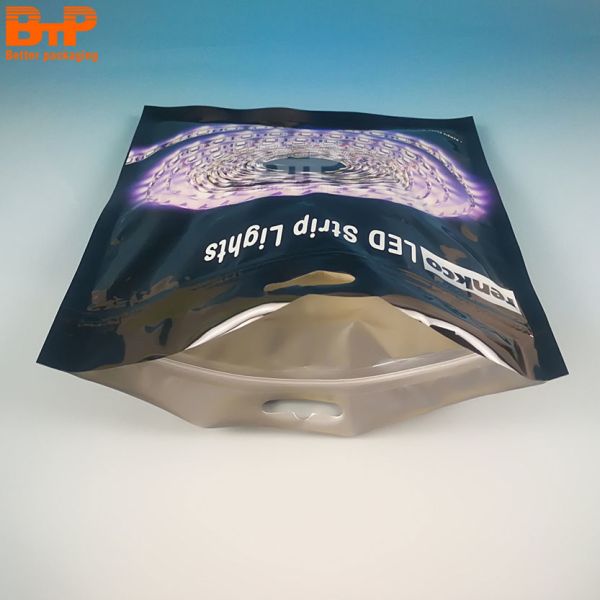100Pcs Storage Bags Three-sealing Packaging Bags with Zipper and Hole Resealable Pouch Storage Bag for Electronic Accessories