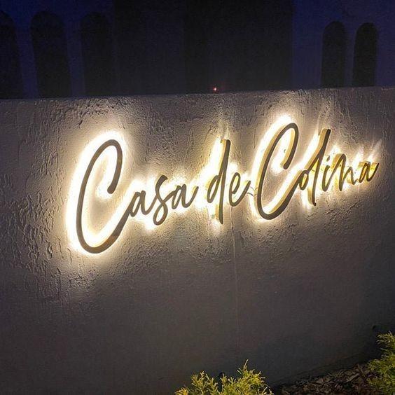 Plug Power Supply 2024 Customized Size LED Metal Backlit Letters for Outdoor and Indoor