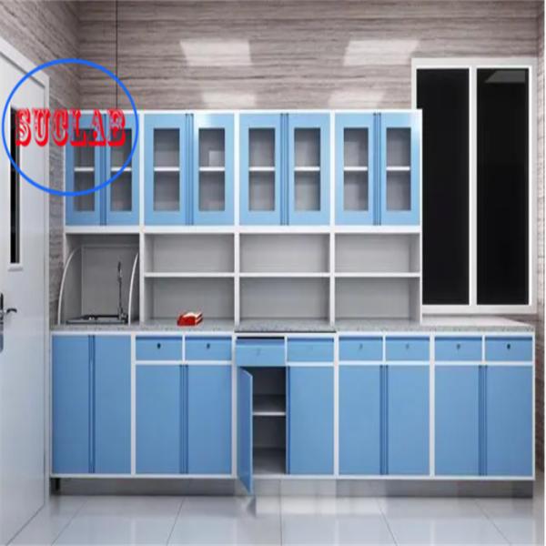 Adjustable Shelves Three Section Slider Hospital Medical Cabinet Hong Kong