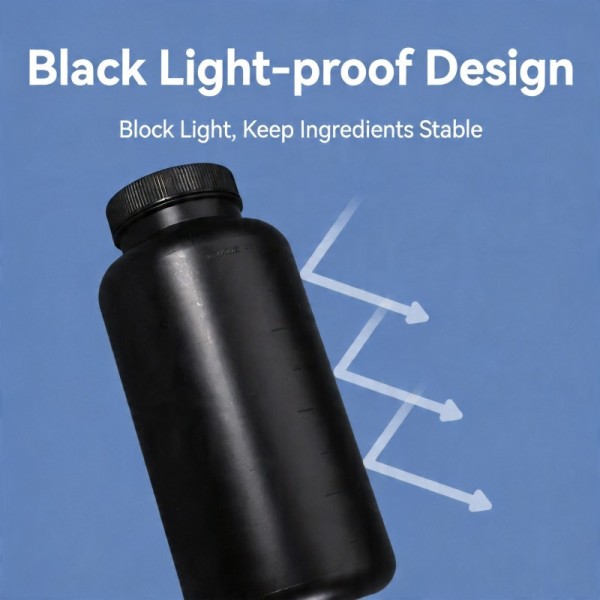 HDPE Wide Mouth Round Plastic Bottle 50ml-2L for Powder Granules Chemical Reagents and Organic Solvents Custom Logo