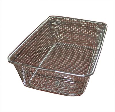 Cesta de fio tecida do metal do fio do produto comestível, cestas de aço inoxidável da rede de arame