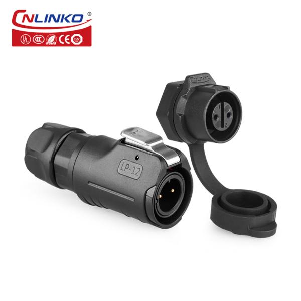 Cnlinko Connector Waterproof IP68 LED Power Cable 2 Pin M12 Docking Connector