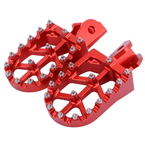 Red Custom CNC Aluminum Alloy Surron Light Bee X Foot Pegs for Sur-Ron LightBee X/S