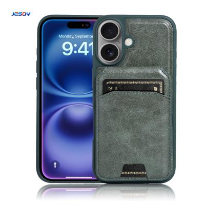 Black PU Leather Magsafe Cases Mobile Phone Bags For IPhone Case Wallet Magnet