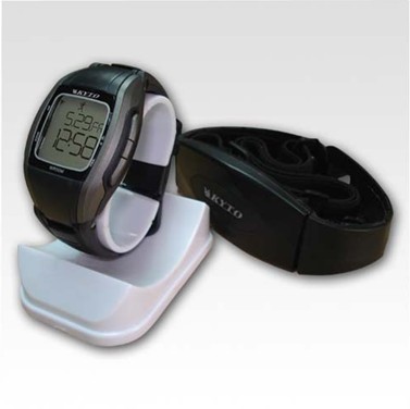 Heart rate monitor/pulse watch with chest belt for pulse too fast alarm