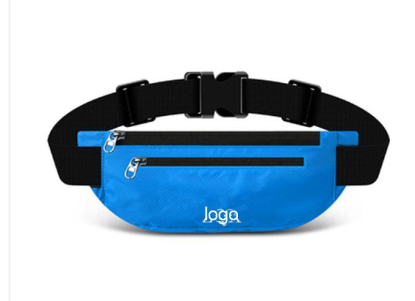 Multi-functional outdoor two zipper pockets travel belt mobile phone waist bag
