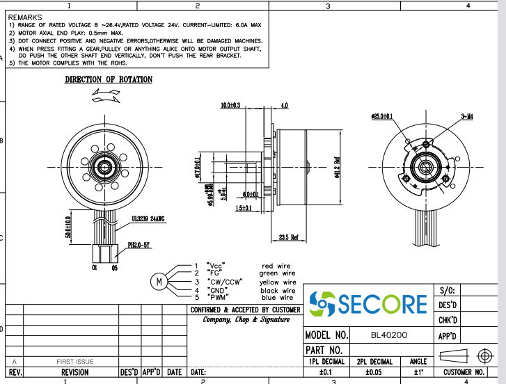 Вокруг мотора 16.8V 4000rpm ротора BLDC 40mm наружного безщеточного для мини оружия массажа