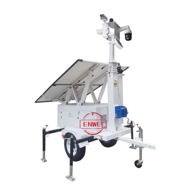All-Weather Solar Trailer With CCTV Night Vision For 24/7 Construction Site Security