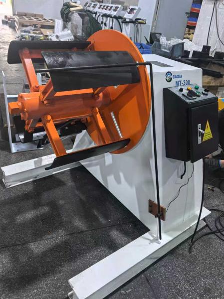 MT-200 Mechanical Sheet Metal Decoiler 200mm Max Width 1.6mm Steel Plate Thickness