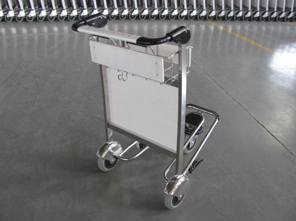 Durable Airport Luggage Carts , Airport Baggage Trolley Plastic Handle With Logo