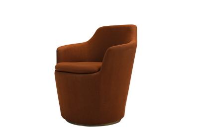 ODM Single Swivel Sofa Chair Fabric Metal Base Single Seat Couch