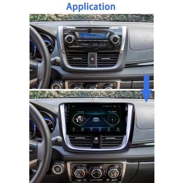 Reproductor de DVD de automóvil Wifi 10 pulgadas 2 din IPS Android 10 Estéreo de automóvil para Toyota Vios Yaris 2014 2015 2016 2017