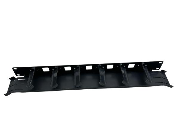 1U Horizontal Cable Manager 19 Inch Rackmount Black Iron