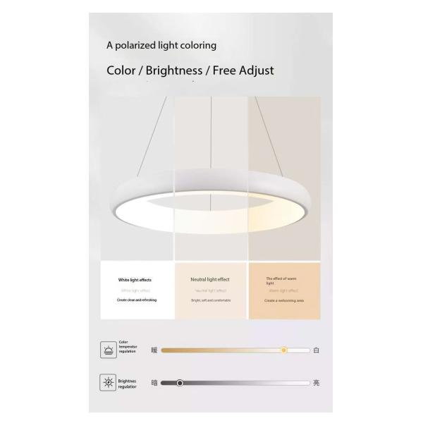 Iluminación LED moderna redonda acrílica blanca negra para ingeniería hotelera luces de techo colgantes brillantes