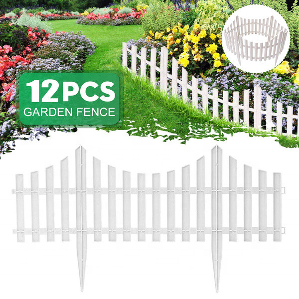 Metal Fence, Plastic Fence, Wooden Fence, Lawn Edging Border Outdoor Garden Fence Panels Decorative Plastic Fencing