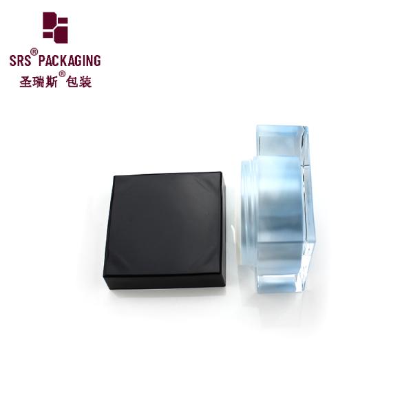 J053 15g 30g 50g square custom blue acrylic plastic cream empty jar