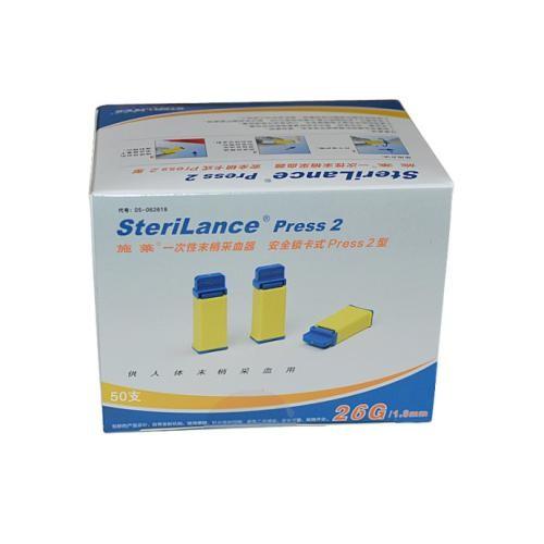 Disposable Safety Automatic Blood Lancet/ Needle , Blood Glucose Lancets Auto Button Type