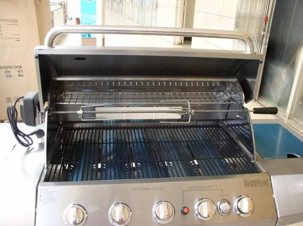 Factory price kitchen bbq easy grill slow burning 4 burners gas stainless steel bbq grill