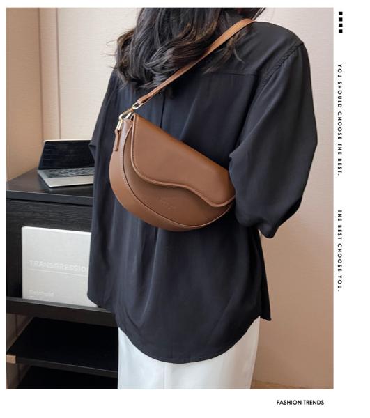 FASHION PREMIUM NICHE BAG NEW ONE-SHOULDER UNDERARM RETRO ALL-IN-ONE SADDLE BAG