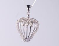 Pendentif de croix en or géométrique 18K avec pierres de zircon 1.25mm/1.5mm