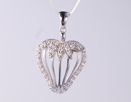 Geometric 18K Gold Cross Pendant With Zircon Stones 1.25mm/1.5mm