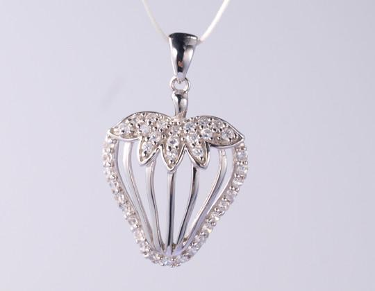 Pear Hollow Geometric 925 Sterling Silver Pendant For Women 925 Silver CZ Pendant Add A Touch Of Luxury To Your Jewelry Collection  925 Silver CZ Pendant 925 Silver CZ Pendant The Perfect Choice