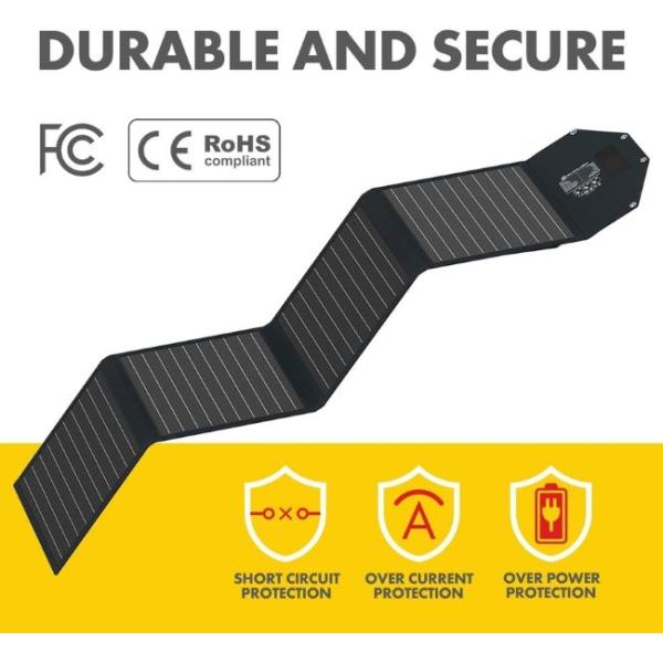 Sac à main pliable pour chargeur solaire avec ports USB