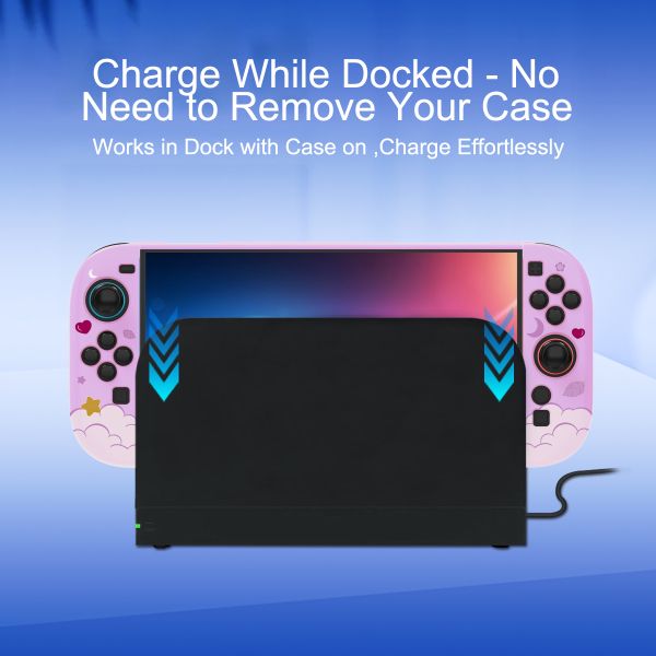 Split Design Cartoon Girly Protective Case for Nintendo Switch 2 & PC - Detachable Shell with Decorative Pattern