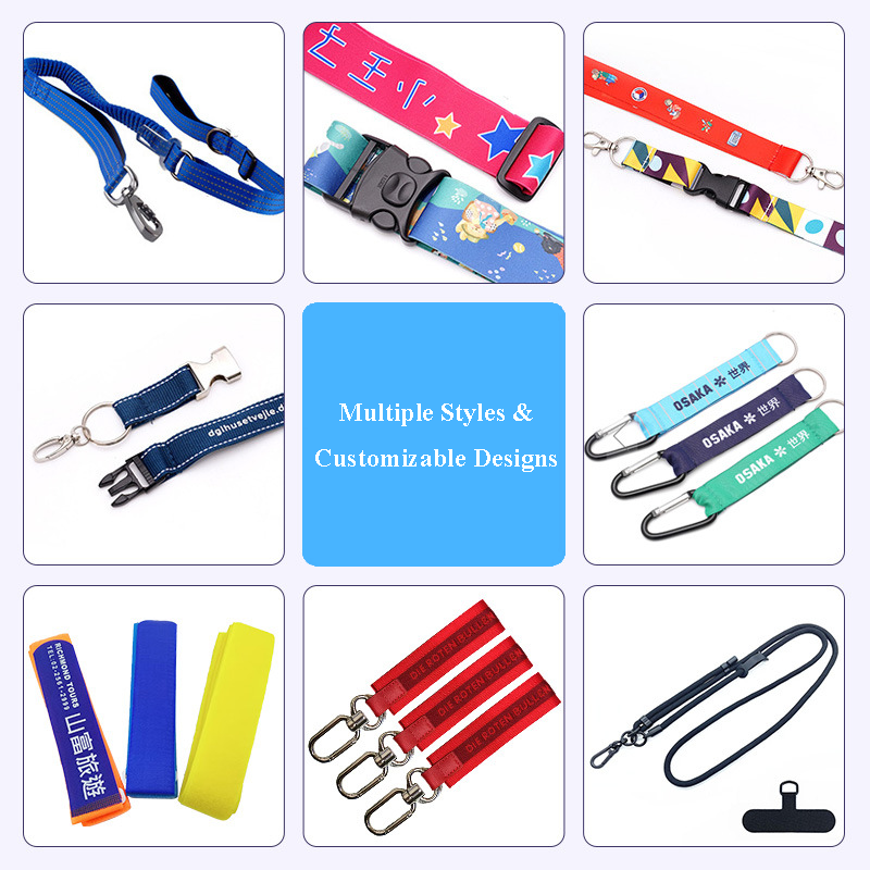 DANSKY Woven Tags Label Crew Embroidered Keychain With Key Rings