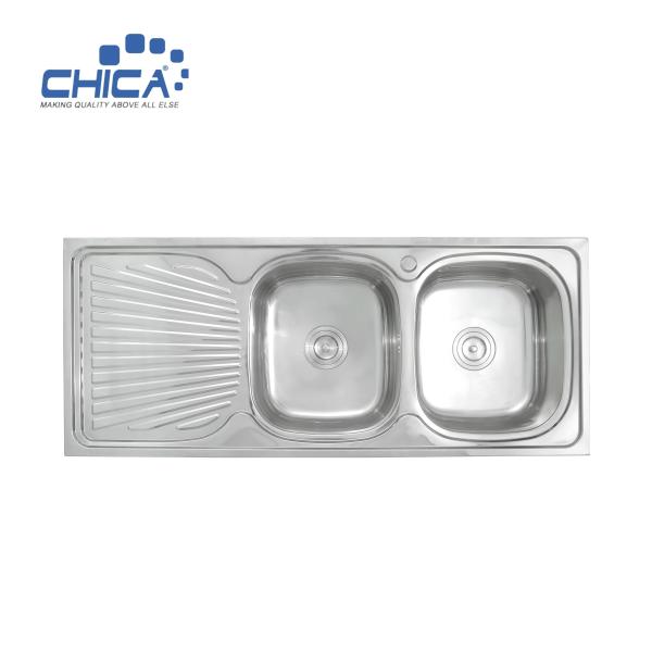 CH10050E Stainless Steel Press Kitchen Sinks Double Bowl Kitchen Sink