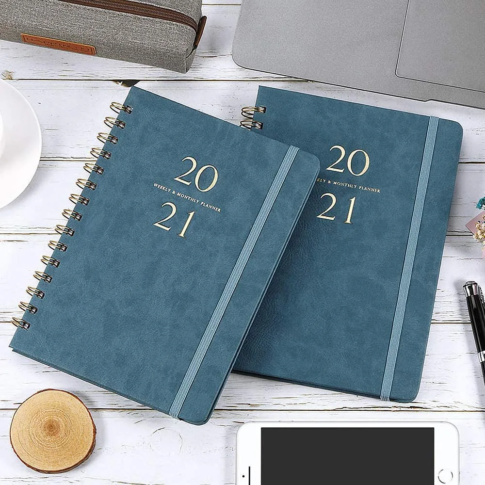 Leather Budget Organizer Planner Book 120GSM Pu Cover Custom Daily Binder