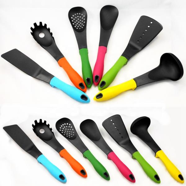 Food Grade Eco-Friendly Kitchenware Non Stick Utensil Set with Heat Resistant Spoons