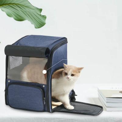 Luxury Cat Shoulder Bag Travel Expandable Multi Function Pet Carrier Backpack