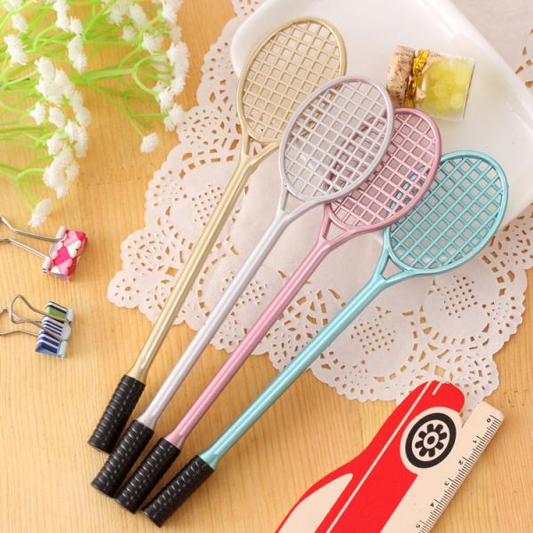 Badminton Racket Shape Gel Pen 0.5mm Plastic Creative Neutral Pen