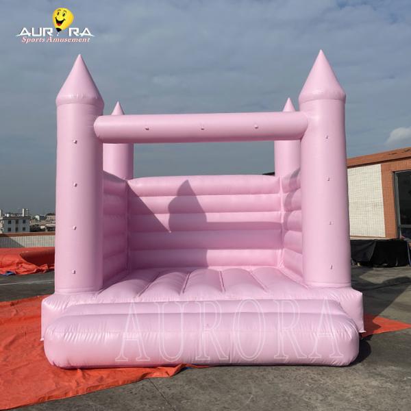 Pink Inflatable Wedding Bouncy Castle PVC Tarpaulin Adult Jumping Castle Bounce House