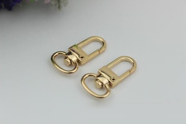 Zinc alloy die casting hanging nickel 13.5 mm oval eye bolt snap hooks fro lanyard