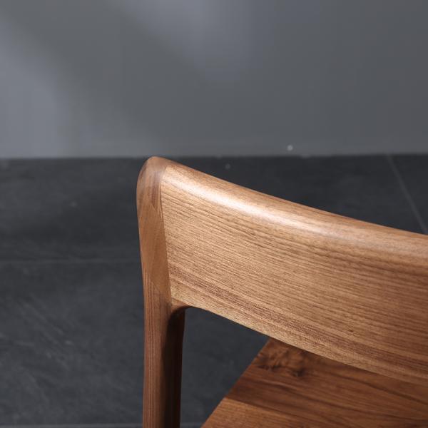 Contemporary Solid Wood Chairs / Wooden Restaurant Chairs Without Armrest