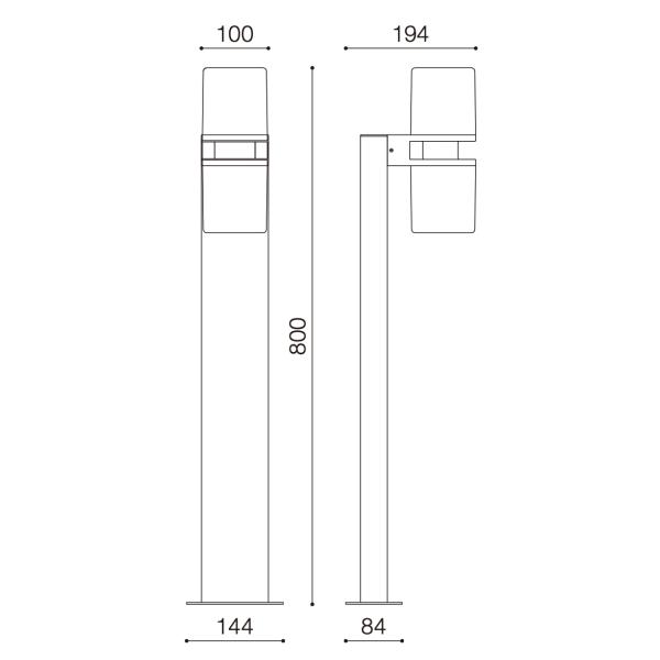 Luces decorativas de pilar E27 o SMD Luces de iluminación exterior impermeables