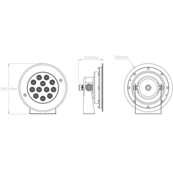 Водоустойчивый бассейн Inground IP68 9W привел тело лампы белого цвета шарика алюминиевое