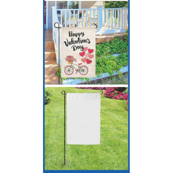 ZELOYAUT Wholesale Sublimation Blanks Hot Sales Sublimation Garden Flag Personalized Flax Flag Lawn and Courtyard Decorations