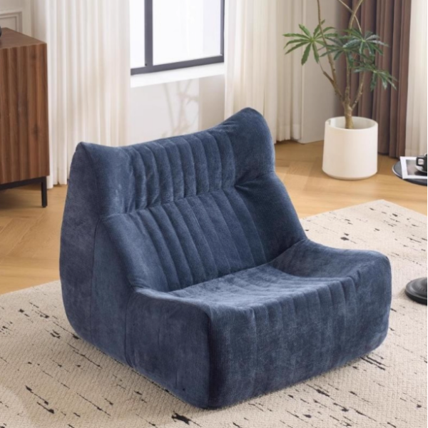 Custom Square Upholstered Leisure Lounge Single Recliner Sofa High Density Sponge Compressed Sofa for Home Apartment