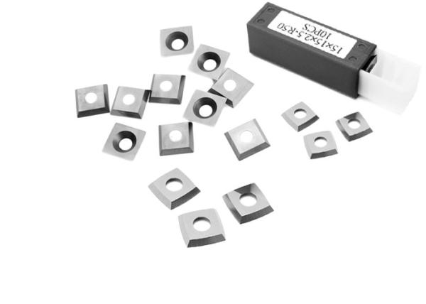 Indexable Wood Planer Blades , Woodworking Cutting Tungsten Carbide Blade
