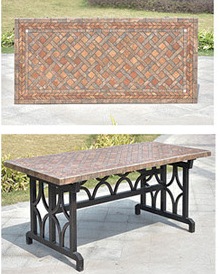 Leisure  Garden Cast Aluminum 8 Seater Outdoor Furniture Table And Chair Set Garden Furniture