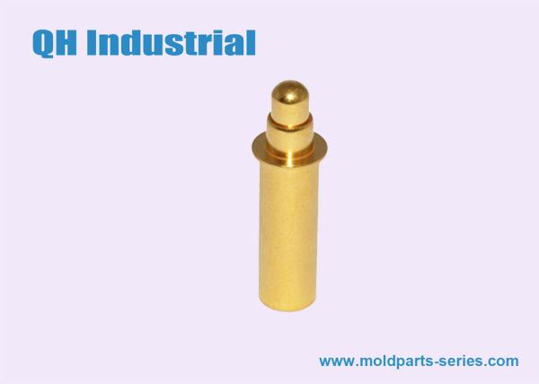 OEM 1mm 2mm 10uin 12uin 14uin Gold Plated 2.54mm Pitch Brass Single Head Micro Pogo Pin For Smart Phone Magnetic Charger