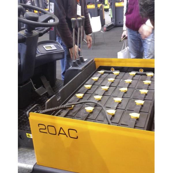 Dual Front Driving Electric Forklift Truck , 3 Wheel Forklift 13km / H Travel Speed