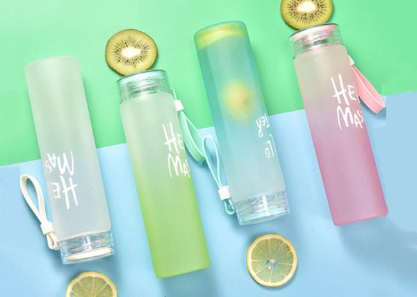Heat Resistant Frosted Glass Bottles With Custom Logo 5.8cm * 19.2cm Easy To Carry