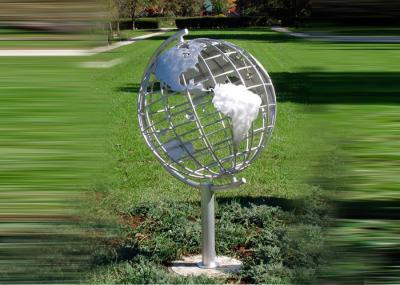 Escultura de aço inoxidável decorativa com semi - forma meridiana do globo