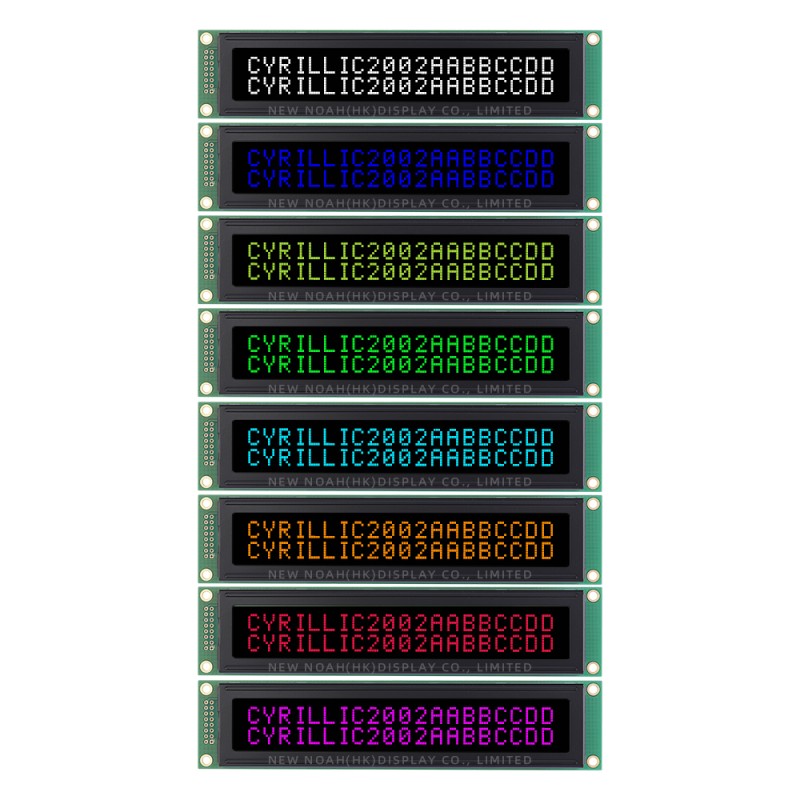 Cyrillic DFSTN Black Film 2002K-1 Large Screen LCD Module Equipped With Built-In Led Backlight