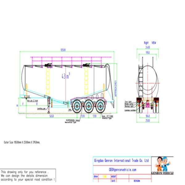 Steel 3 Axles Heavy Capacity Dry Bulk Tanker Trailer for Sale